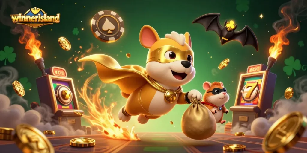 Experience thrilling gameplay at winnerisland with our lively casino adventure featuring cartoon characters and vibrant elements.