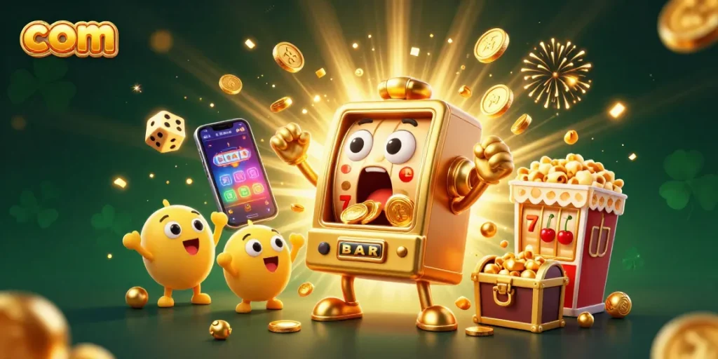 Celebrate big wins at com with thrilling slot machines bursting with coins and excitement.